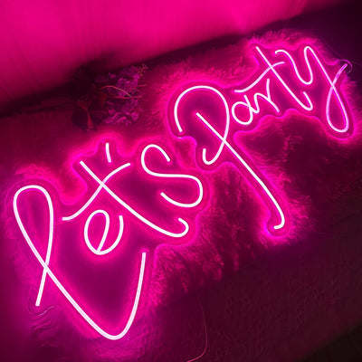 Letrero neón para decoración de fiesta