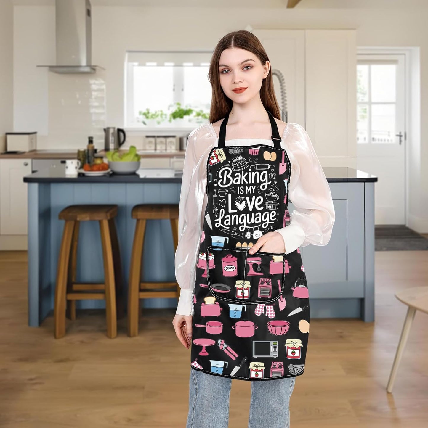 Delantales para hornear con bolsillos In My Baking Era