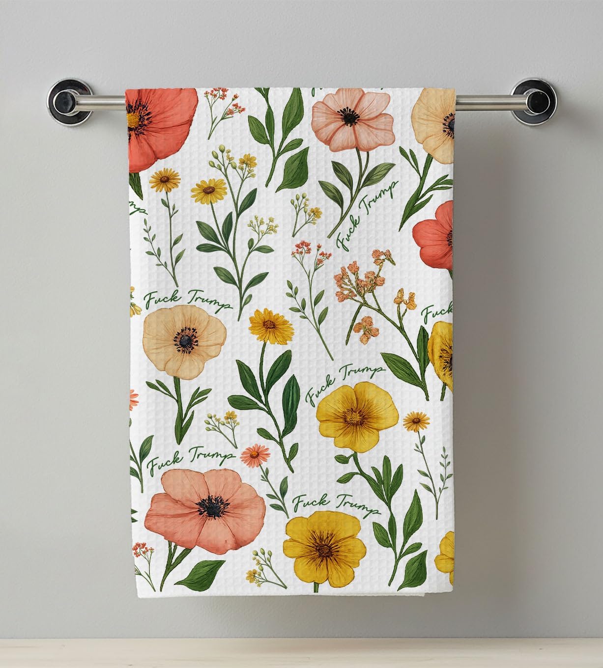 Toalla de cocina con flores anti conservador para decoración liberal