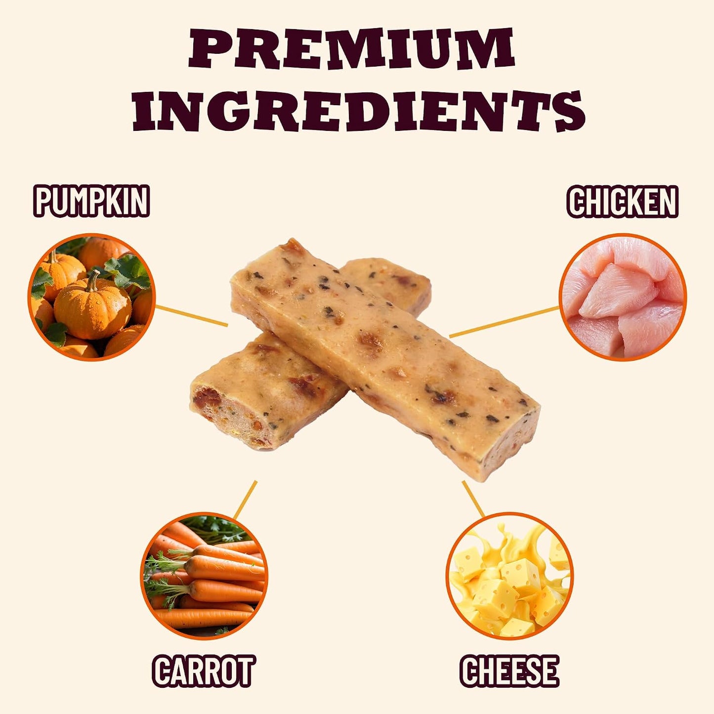 Barritas energéticas pollo calabaza 7.4oz para perros