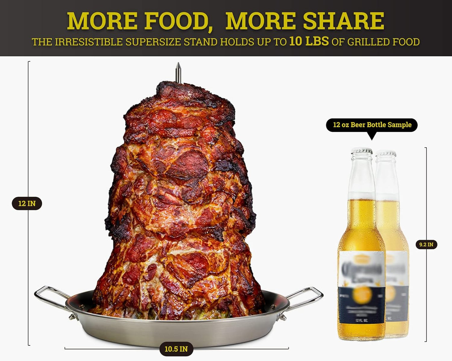 Tacos Al Pastor Kit Brochetas 7pulg Acero Inox