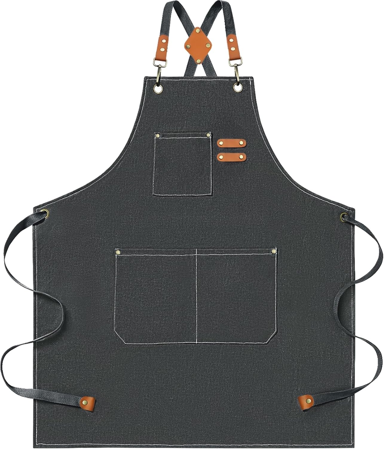 Delantal de chef con bolsillos grandes de lona resistente