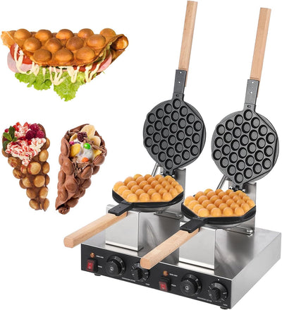 Máquina gofres doble 2800W antiadherente ajustable