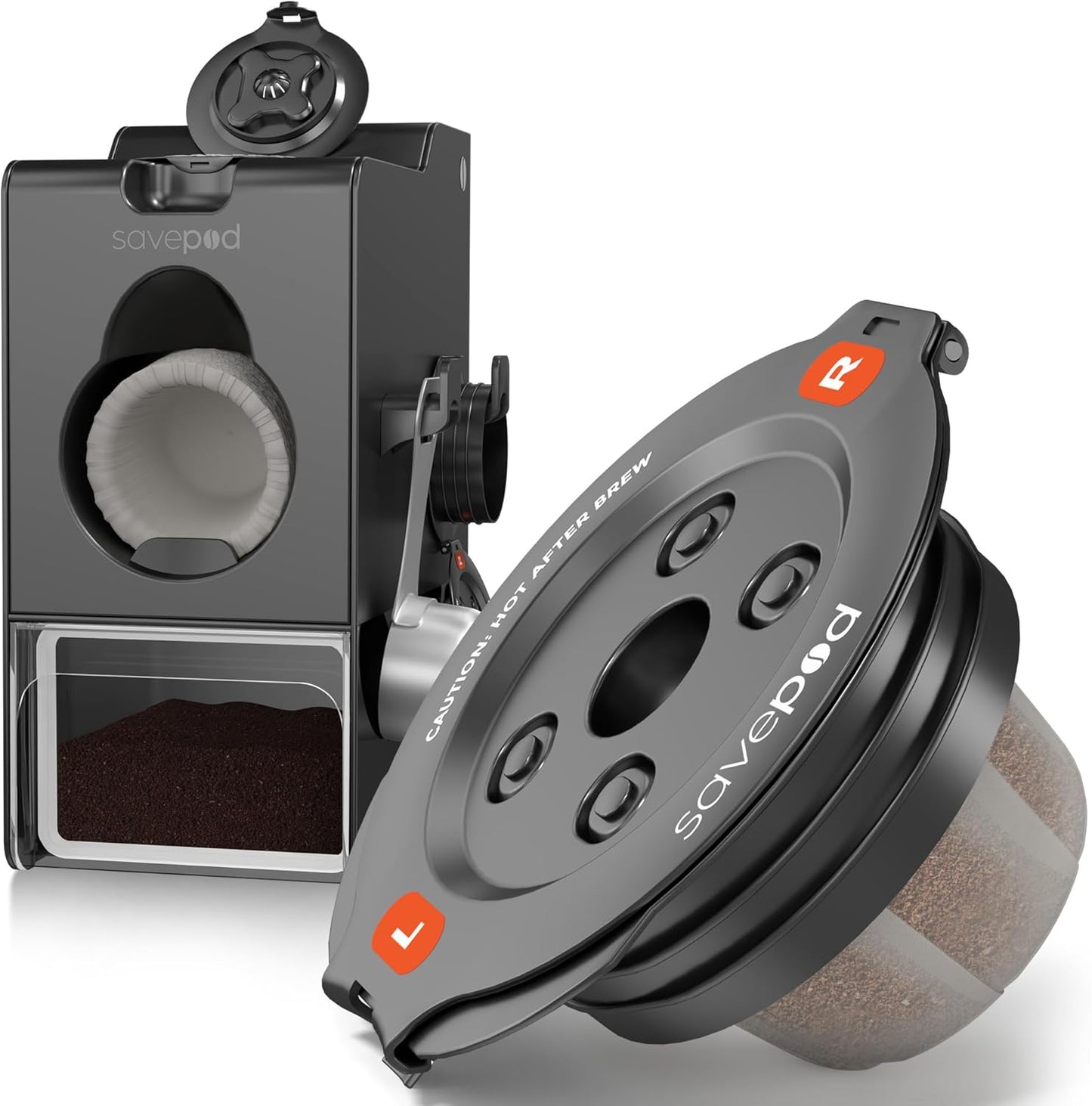 Kit cafetera reutilizable anillo universal 50 filtros
