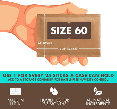 Paquete 4 control humedad 72% para cajas de madera
