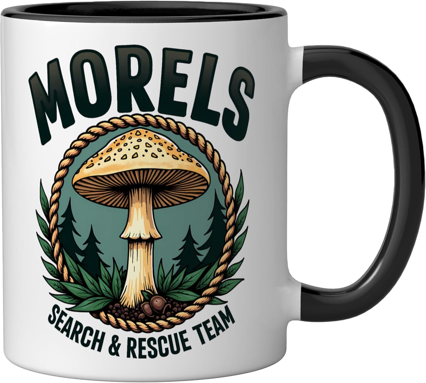 Taza cerámica para recolección de hongos morelos negro/blanco