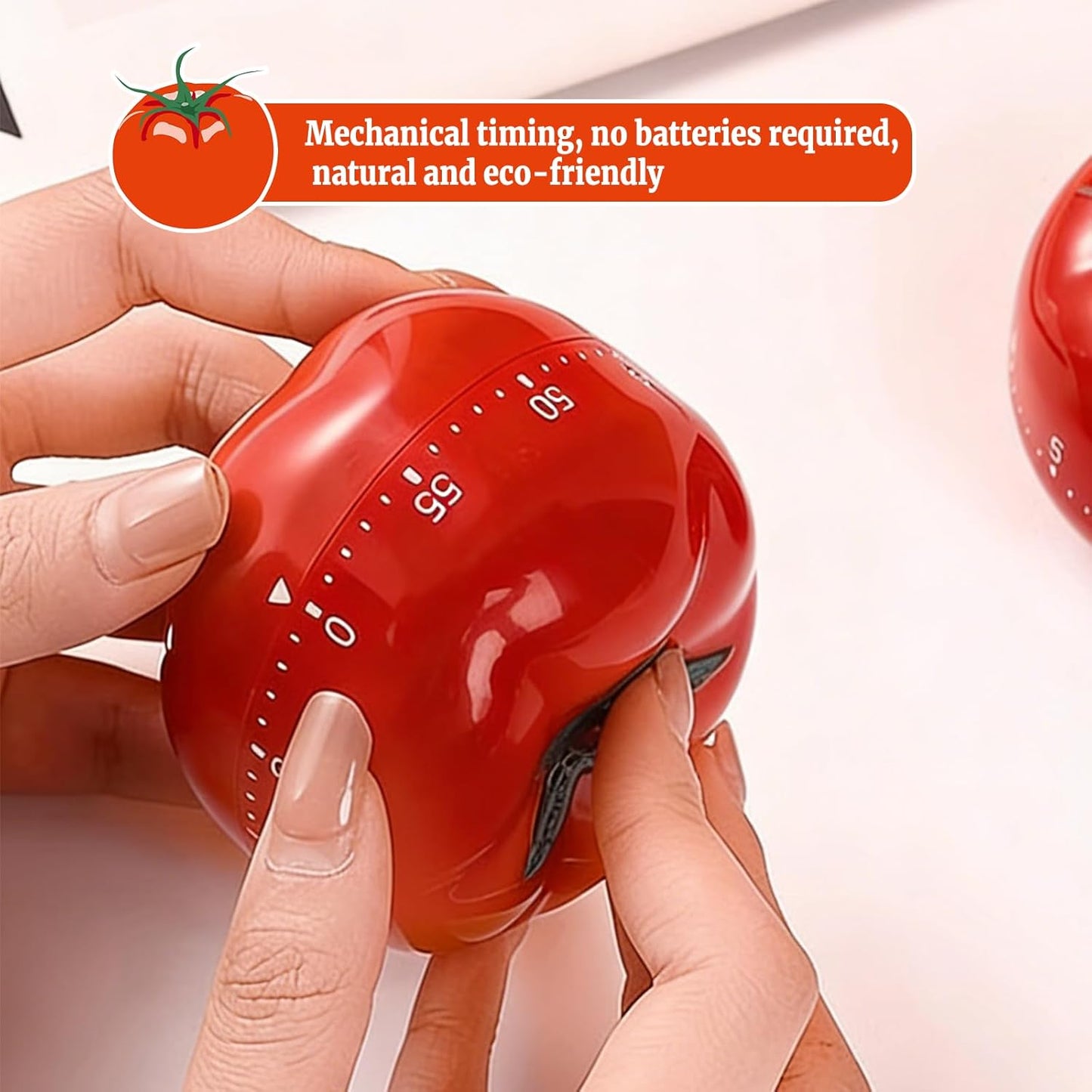 Temporizador cocina forma tomate cuerda manual 60 min
