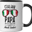 Taza cerámica italiana para papá negra/blanca