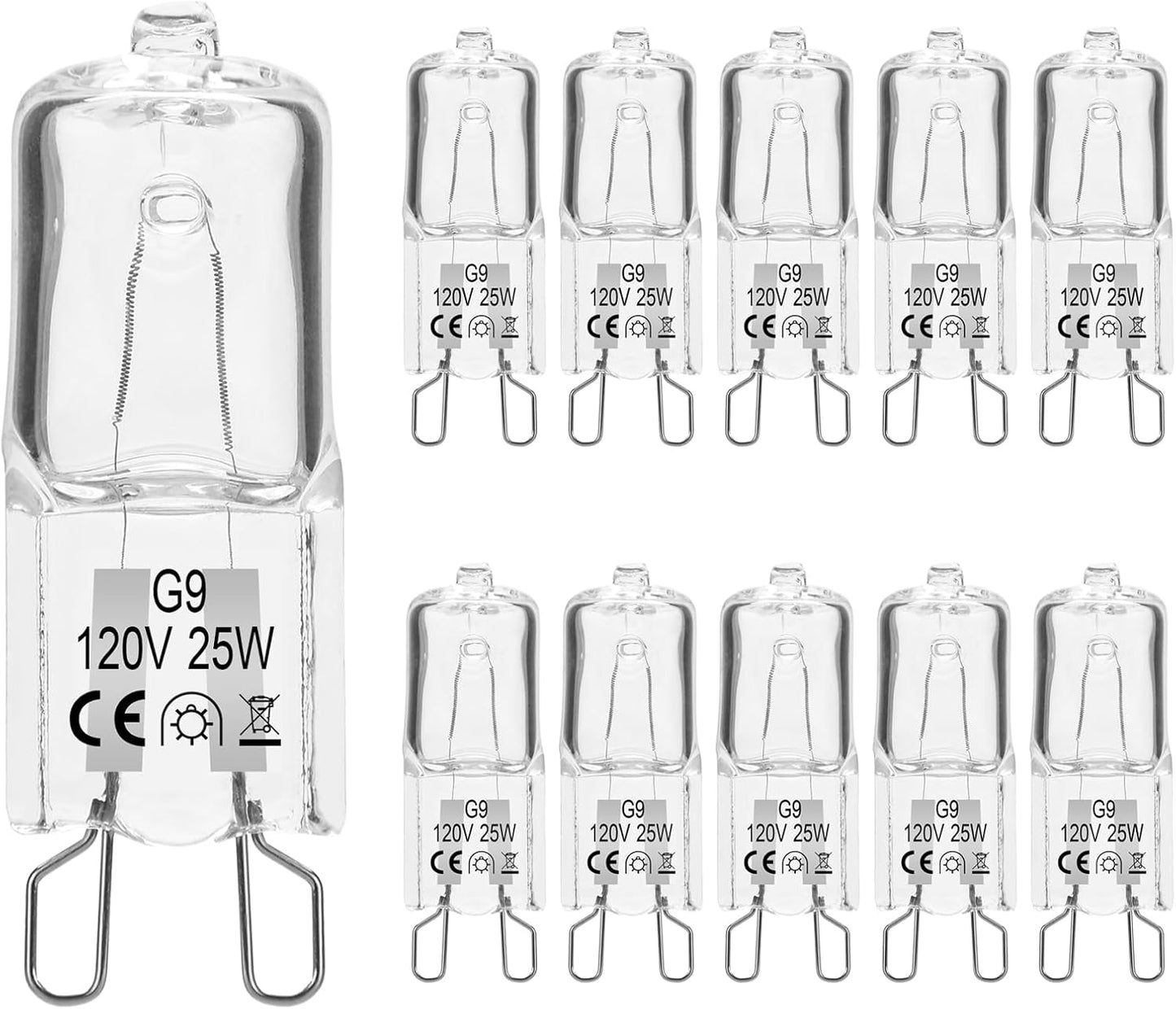 Bombilla G9 halógena 25W 120V blanco cálido repuesto
