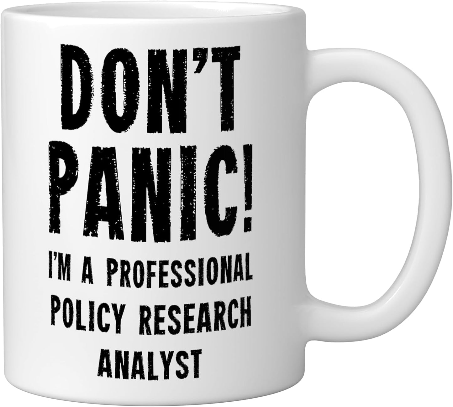 Taza Cerámica para Analista Político Blanca