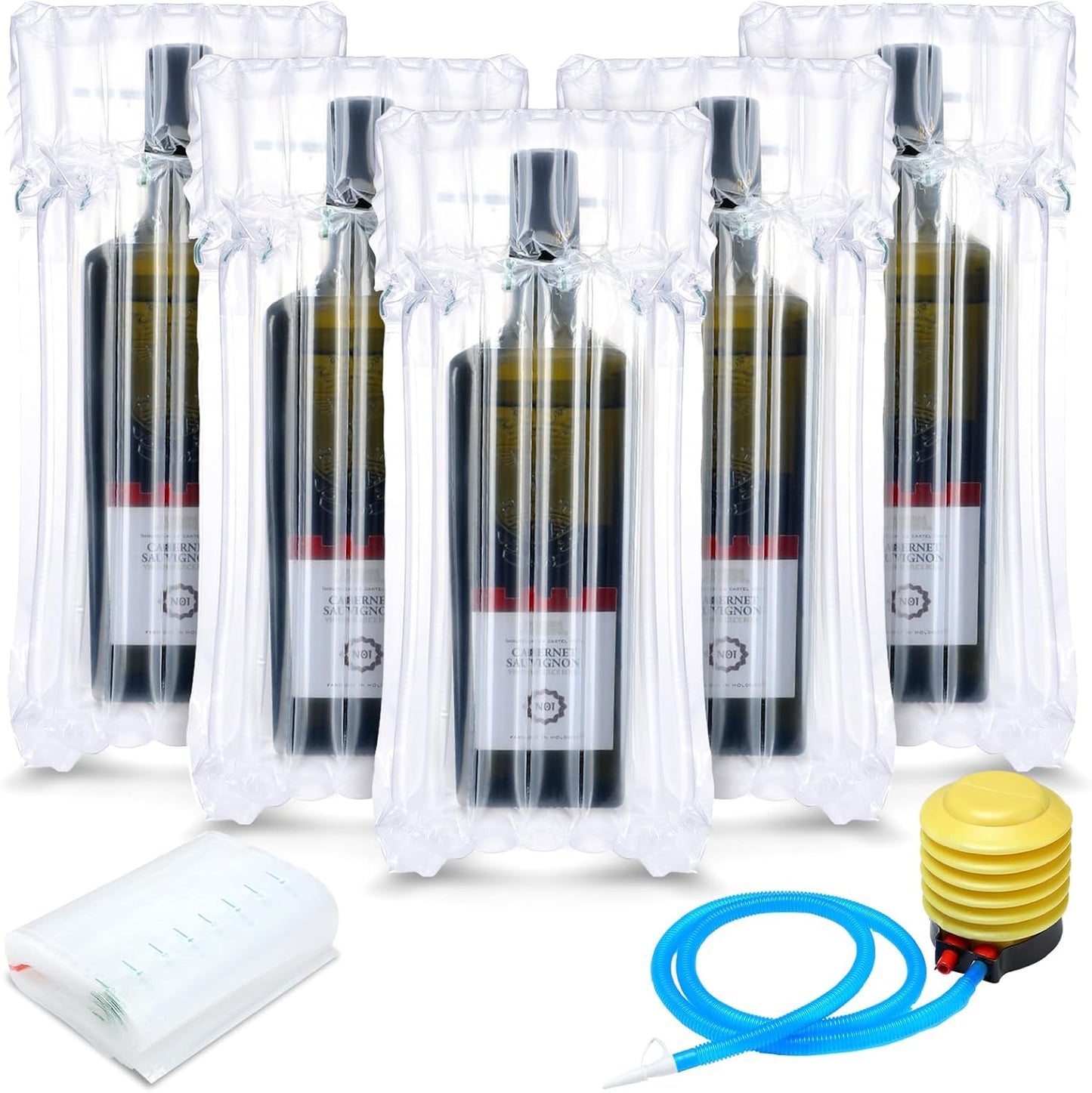 800 Bolsas Protectoras Vino Viaje Con Columna Aire Inflable