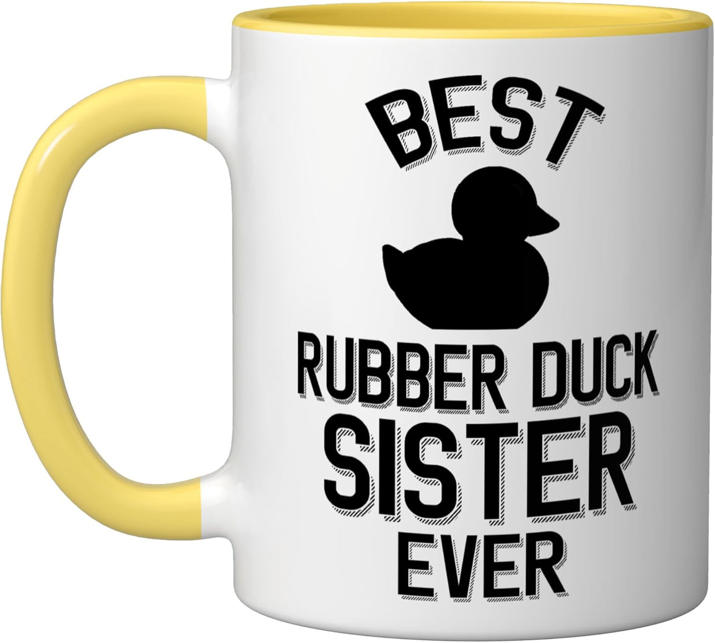 Taza Cerámica Patito de Goma Amarillo/Blanco
