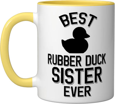 Taza Cerámica Patito de Goma Amarillo/Blanco