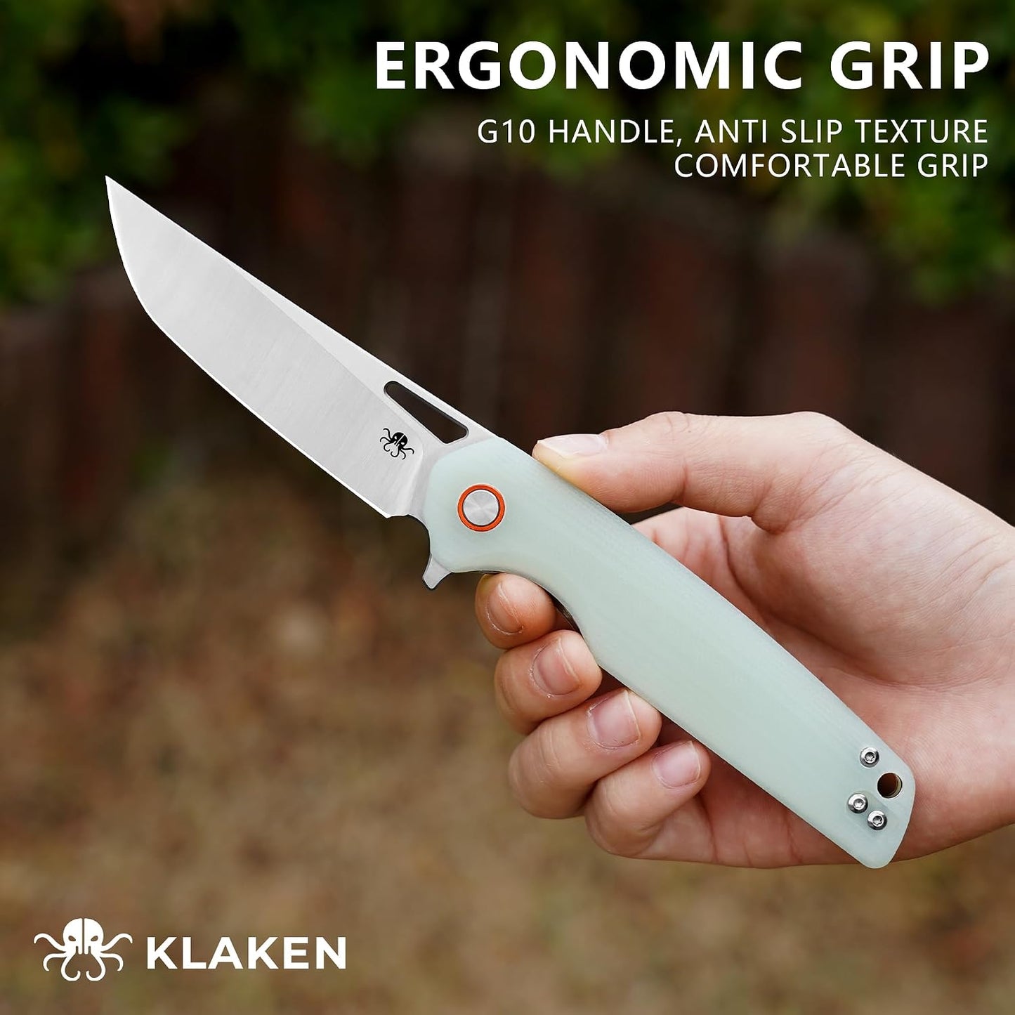Cuchillo plegable PRO D2 G10 3.35pulg EDC con rodamientos cerámica