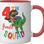Taza Cerámica T-Rex para Niños Roja/Blanca