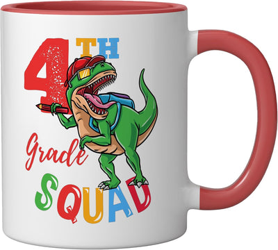 Taza Cerámica T-Rex para Niños Roja/Blanca