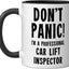 Taza Cerámica Car Lift Inspector Negro/Blanco