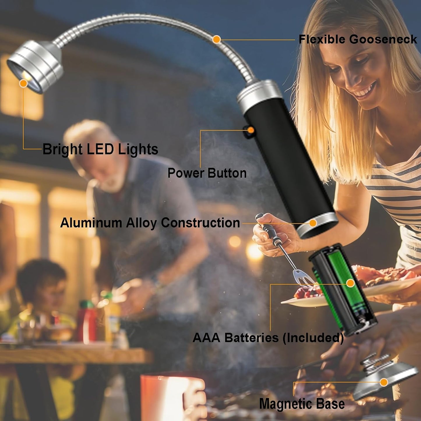 Luces magnéticas para parrilla al aire libre
