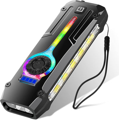 Linterna EDC recargable USB-C con clip magnético