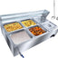 Calentador buffet 6 bandejas acero inox vidrio templado