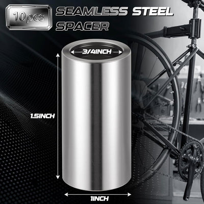 10 Espaciadores Acero Inox 1pulg x 3/4pulg x 1-1/2pulg Redondos