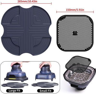 Alfombrilla de silicona para freidora Ninja Crispi FN101 azul oscuro y negro