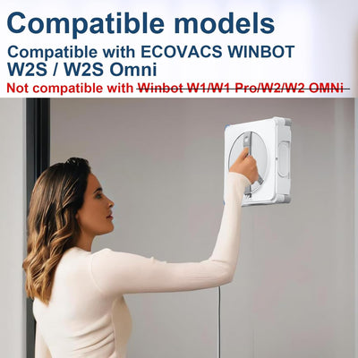 6 Almohadillas repuesto robot limpieza ventanas Ecovacs W2S