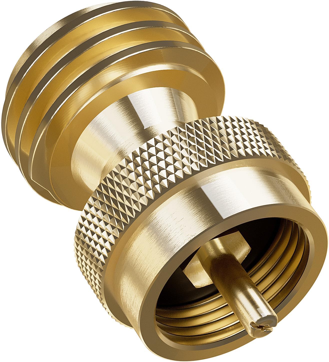 Adaptador tanque propano 1lb a 20lb latón macizo