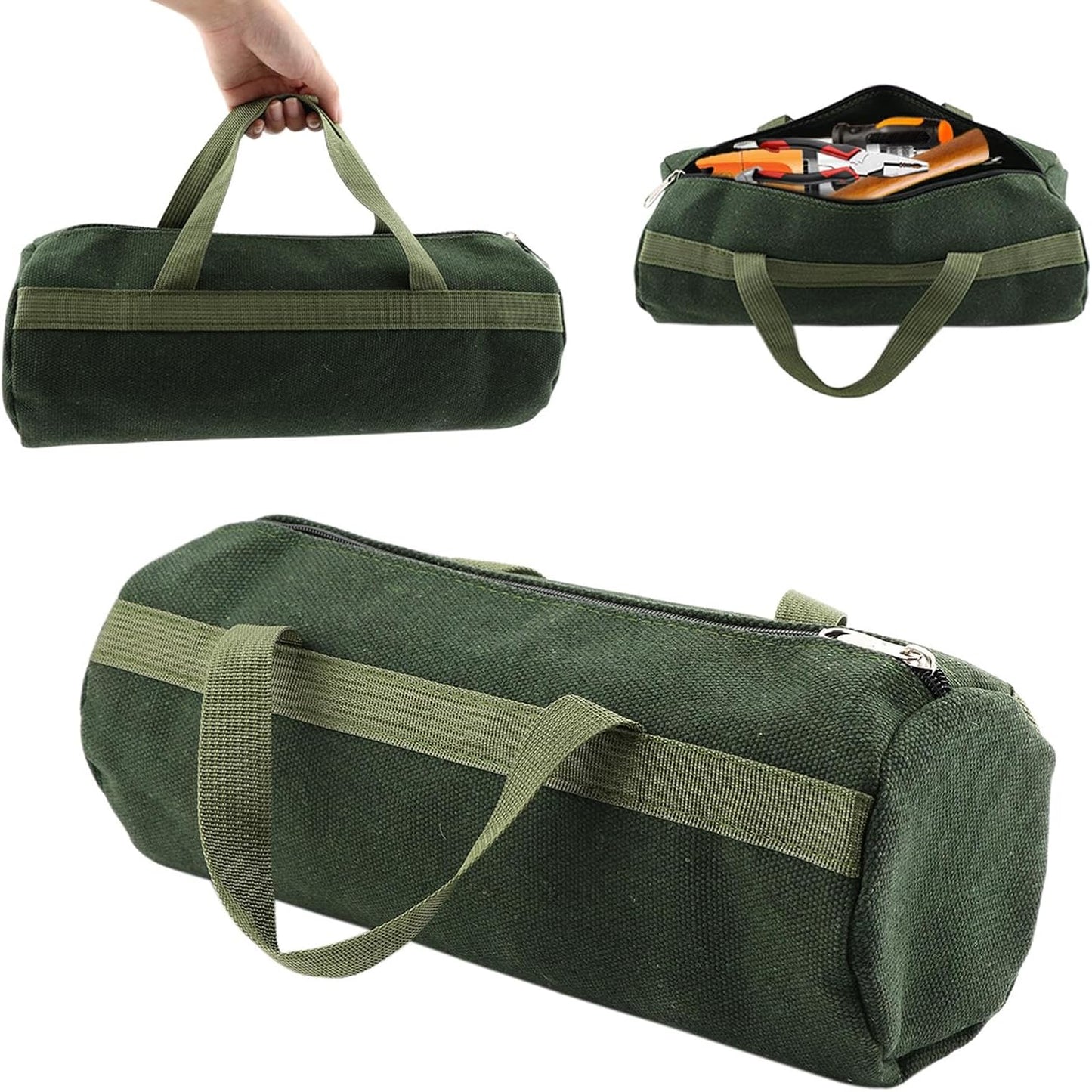 Bolsa herramientas lona multiusos resistente boca ancha