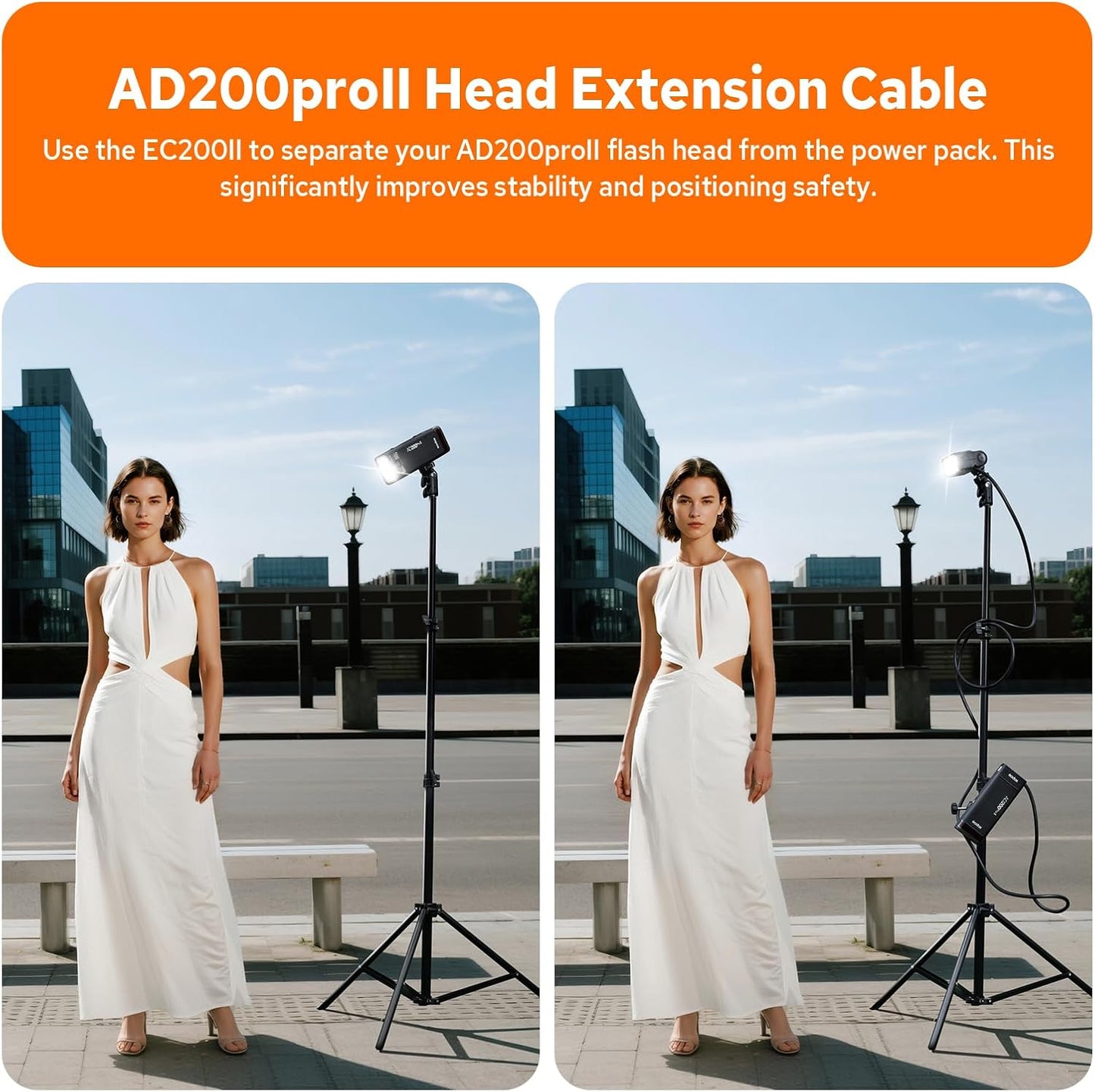 Cabezal extensión flash AD200Pro II 200W 2M