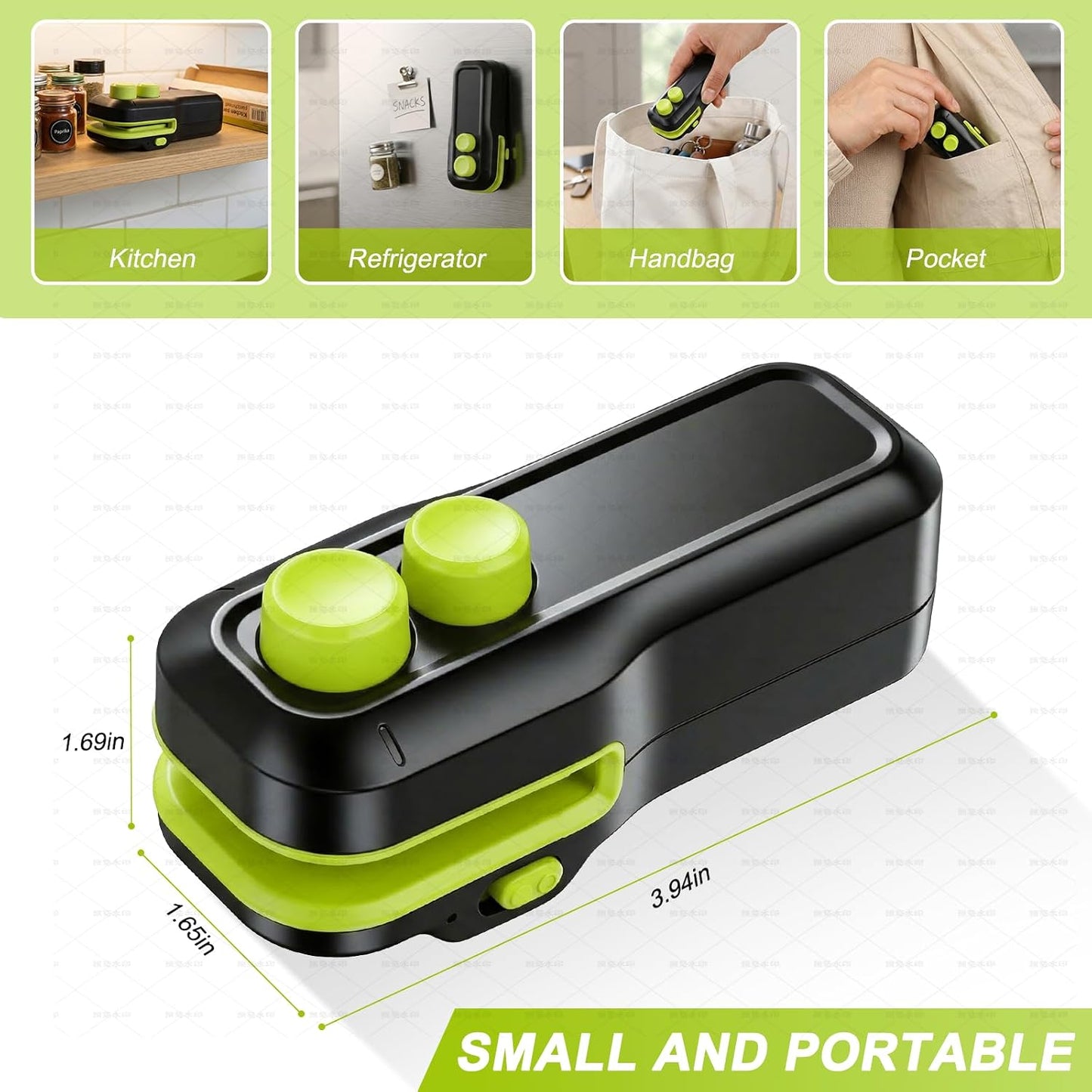 Sellador bolsas térmico 2en1 con imán portátil