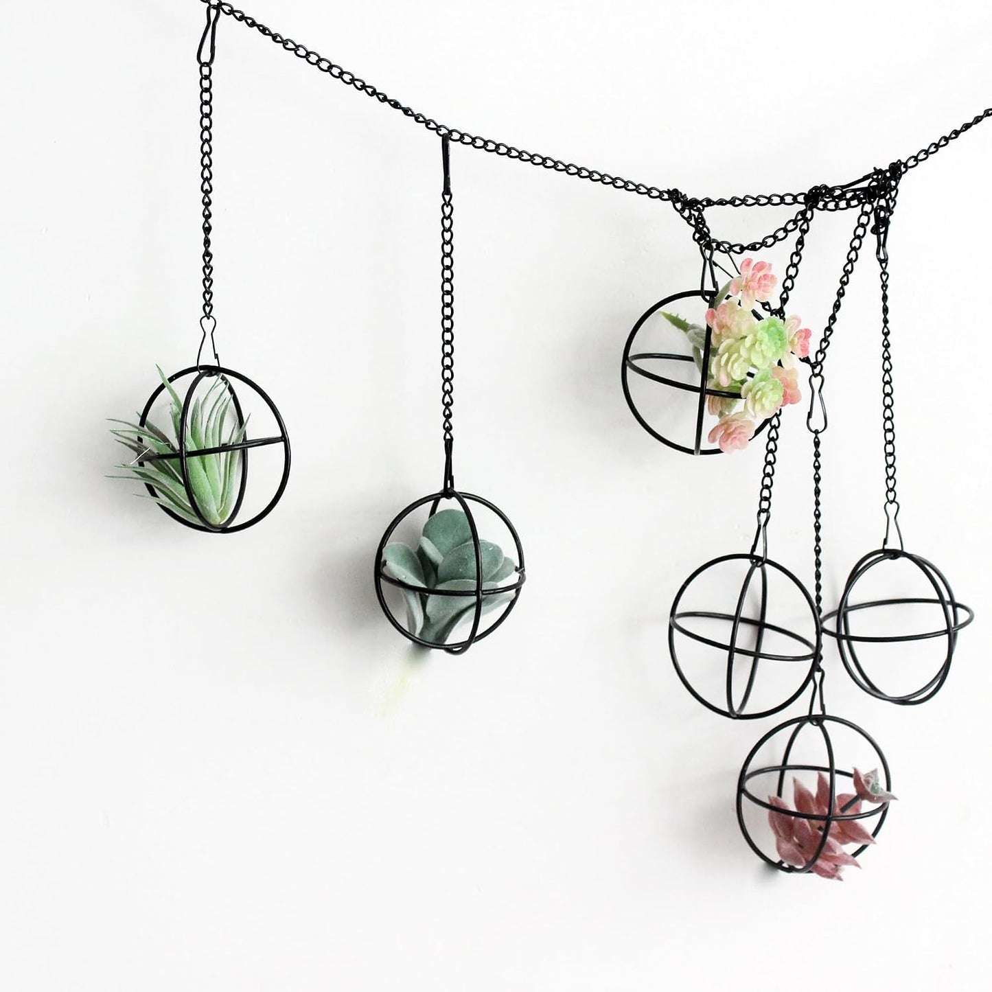 6 Soportes colgantes plantas aire decoración geométrica