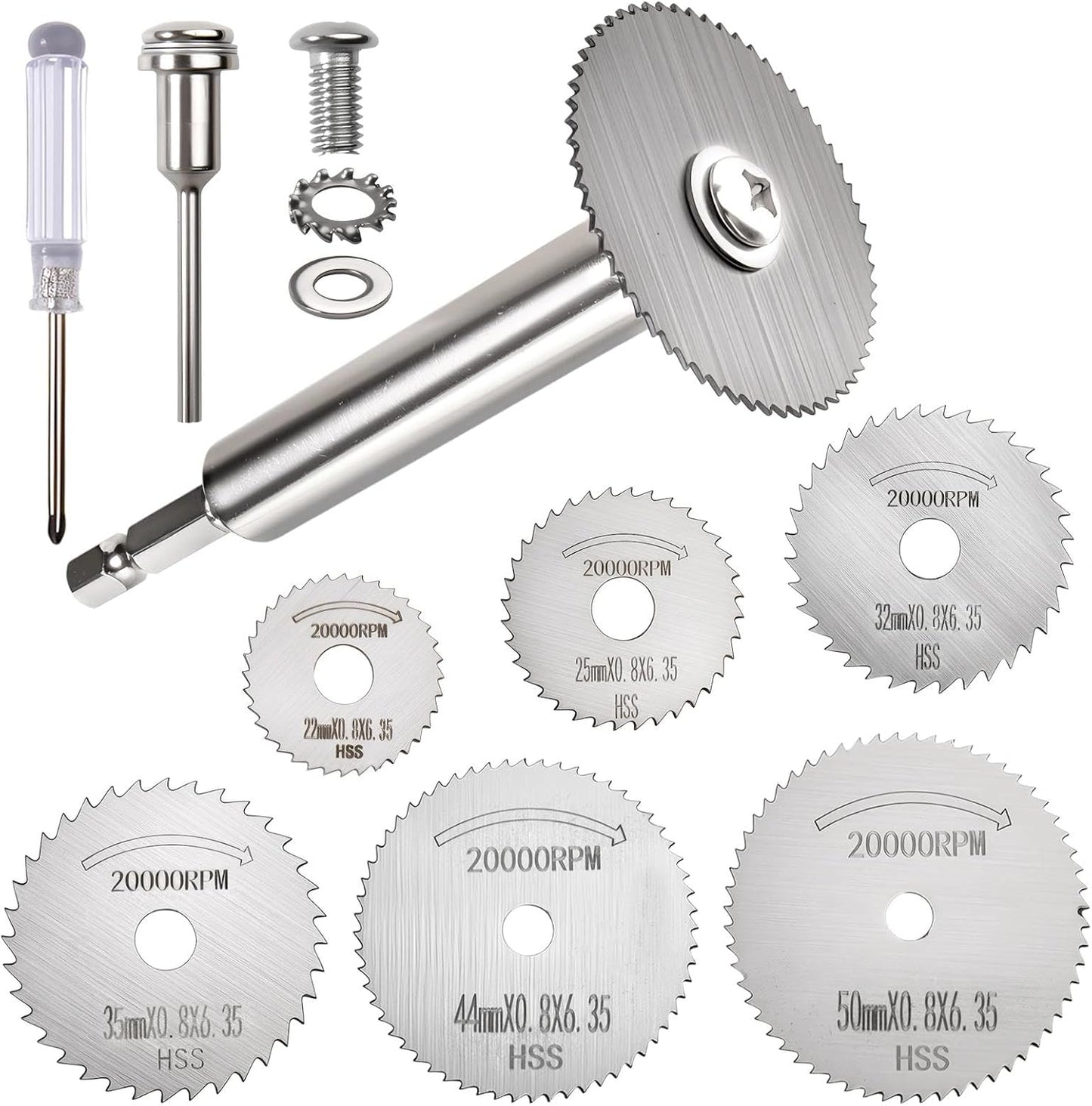 Set 6 Cuchillas Sierra Vástago Hex 1/4pulg Tubos Plástico ABS