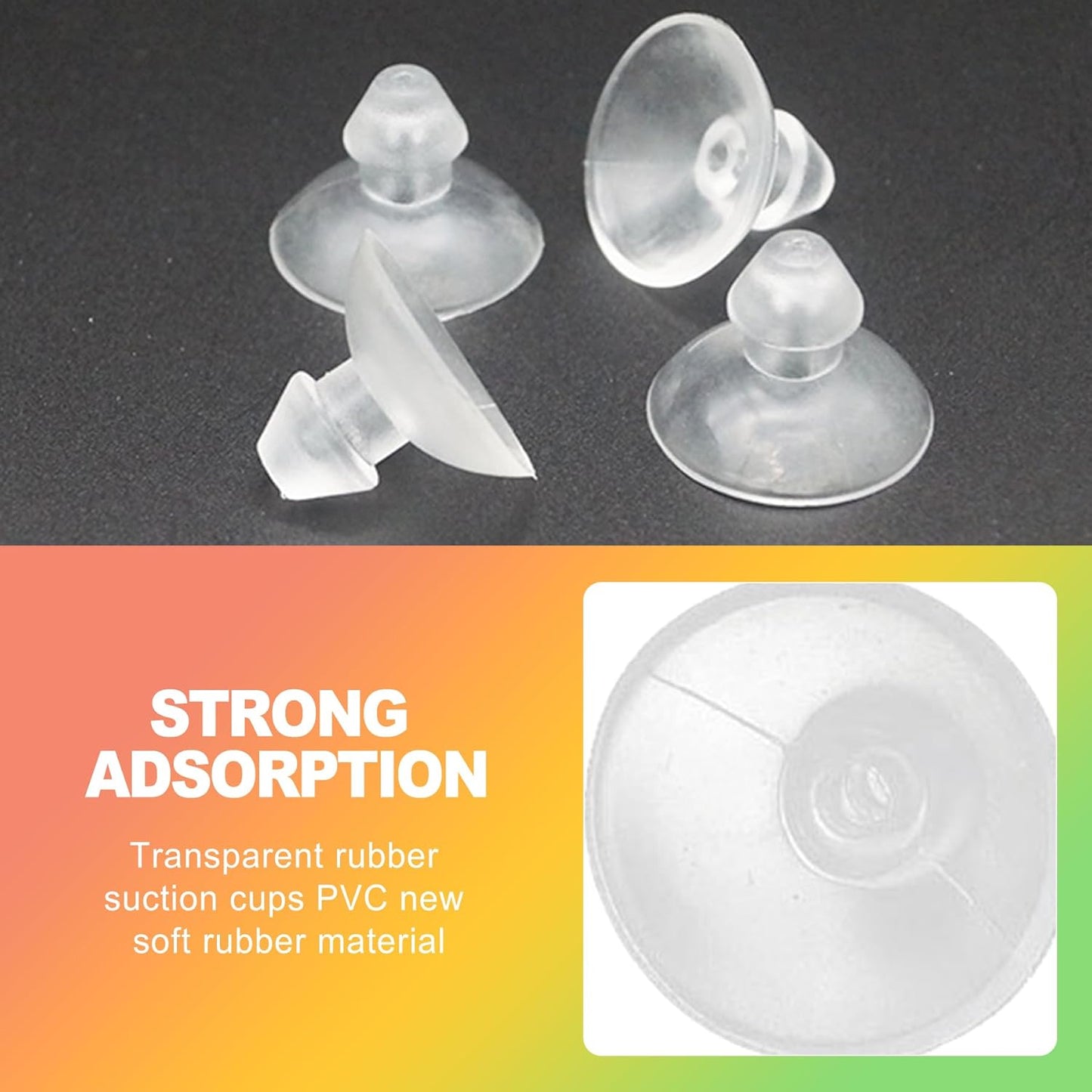 20 Ventosas Antiderrap para Mesa Cristal Mini Parachoques Goma