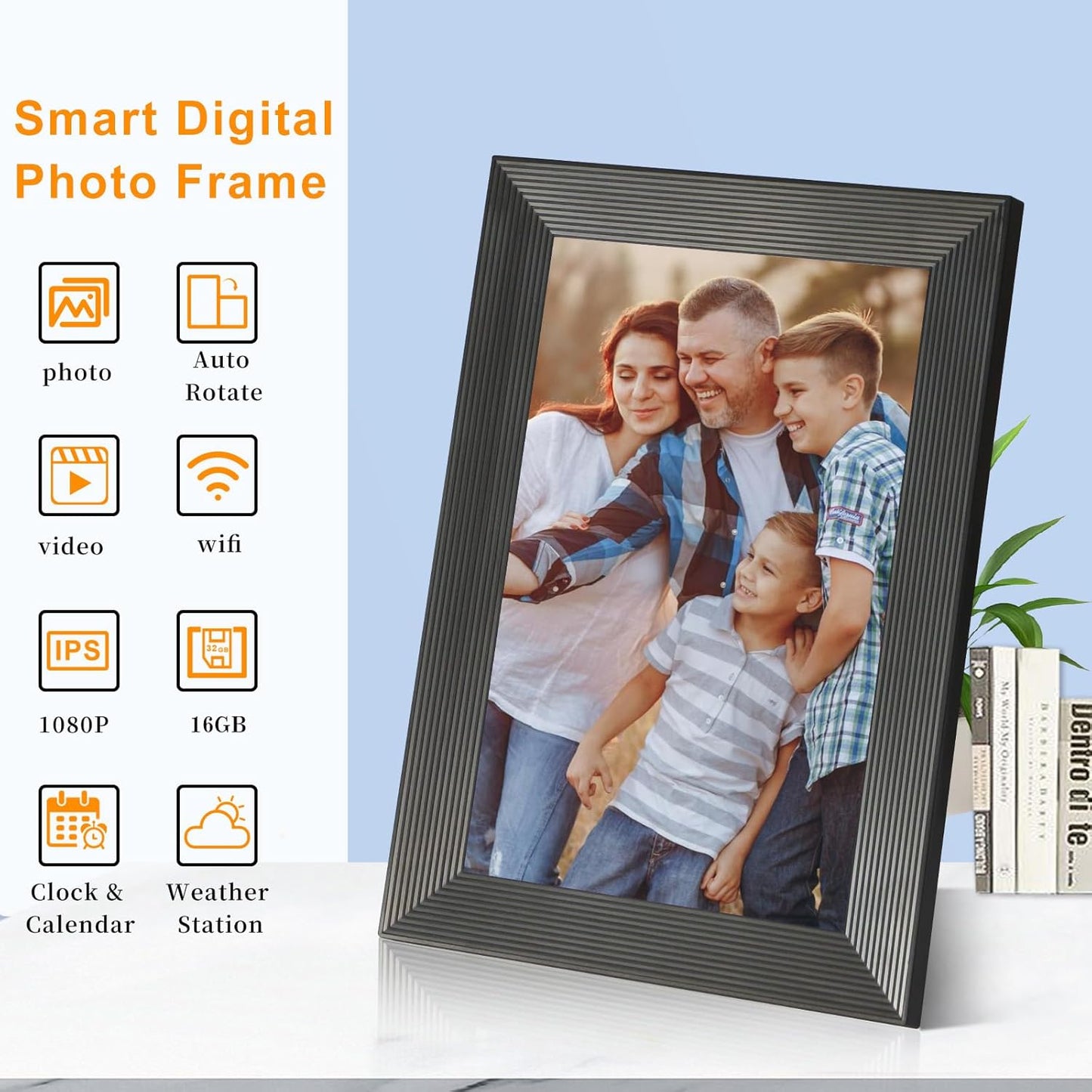Marco fotos digital Frameo 10.1pulg WiFi 16GB negro
