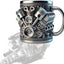 Taza de café con motor V8 de acero inoxidable retro