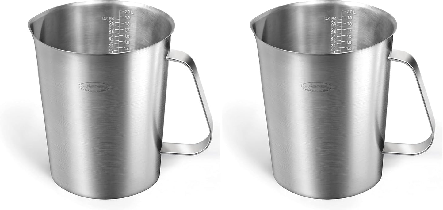 Vaso medidor acero inox 64oz con 3 escalas