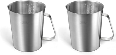 Vaso medidor acero inox 64oz con 3 escalas