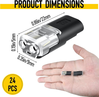 Conectores LED 2 pines sin cortar cables dobles