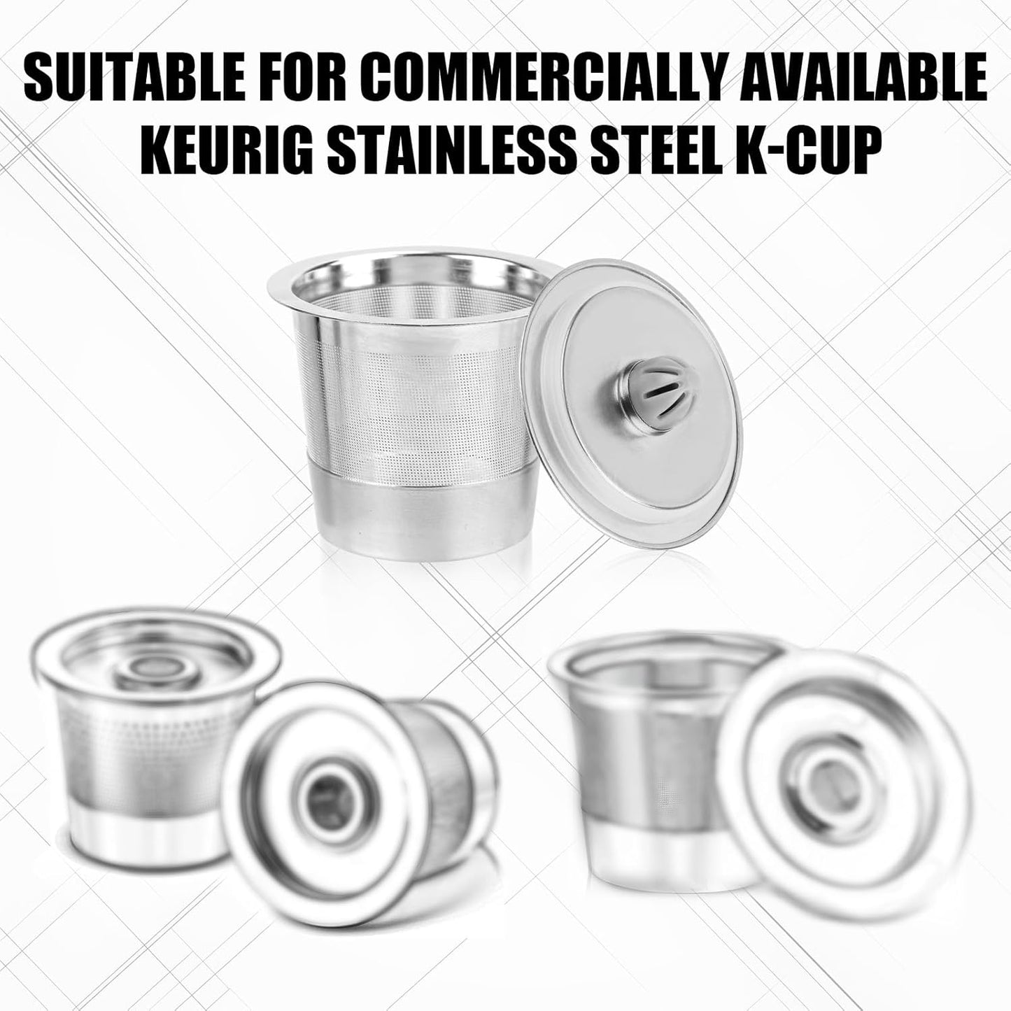 40 Juntas Silicona Keurig Reutilizables Acero Inox