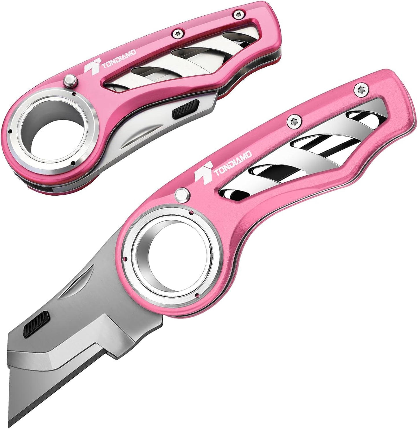 2 Pzas Cuchillo Utilitario Plegable con Asa Antiderrap