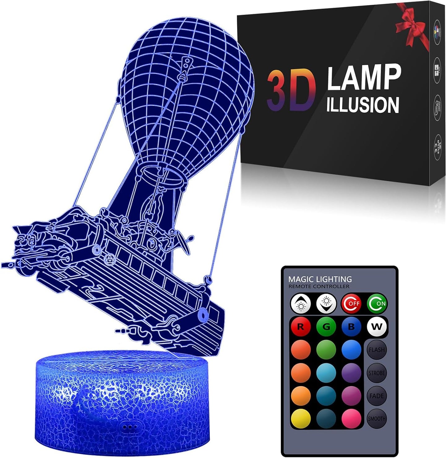 Lámpara LED 3D para juegos con control remoto 16 colores