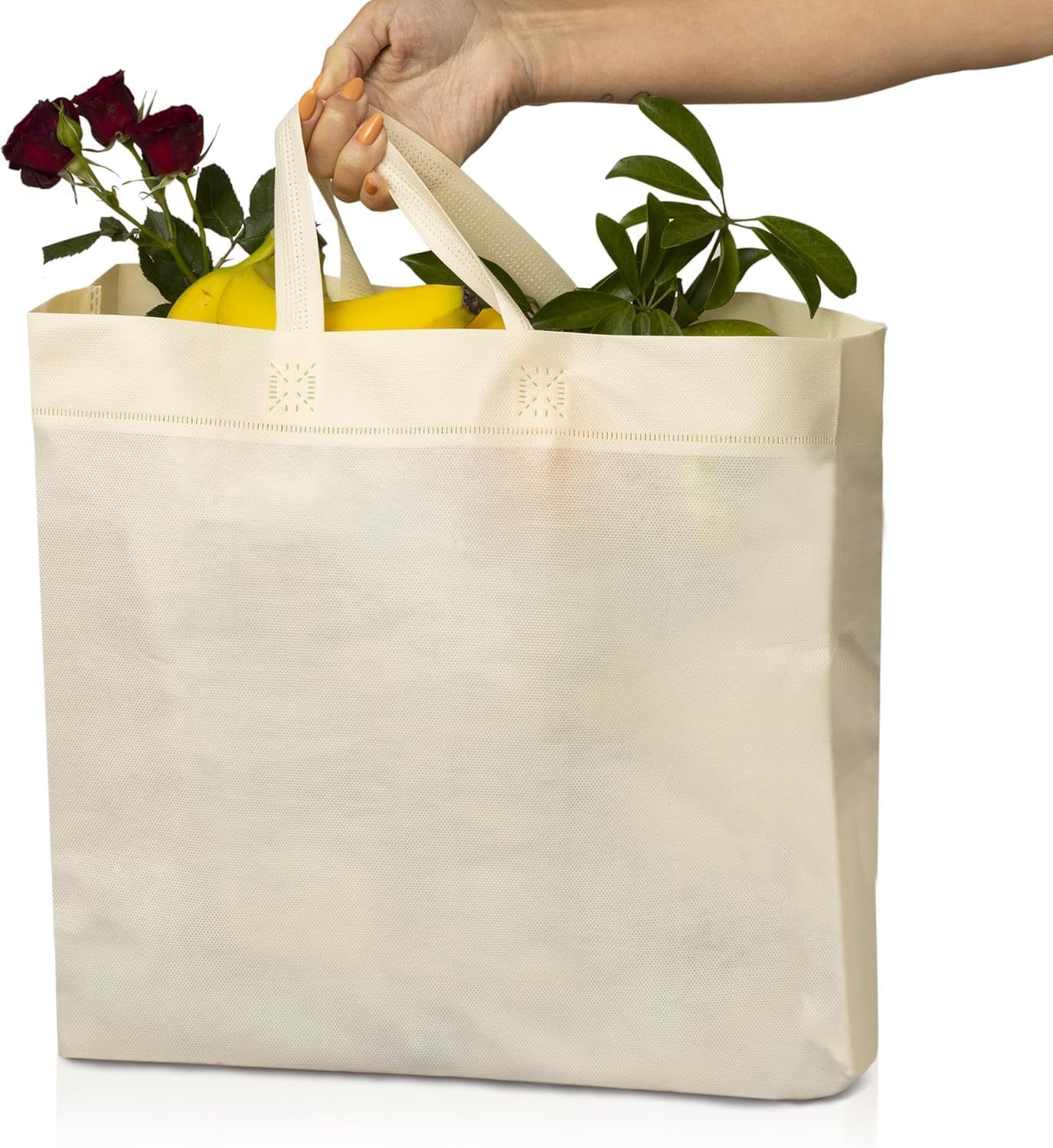 Bolsas compras reutilizables ecológicas 12.6x6.3x11.8pulg