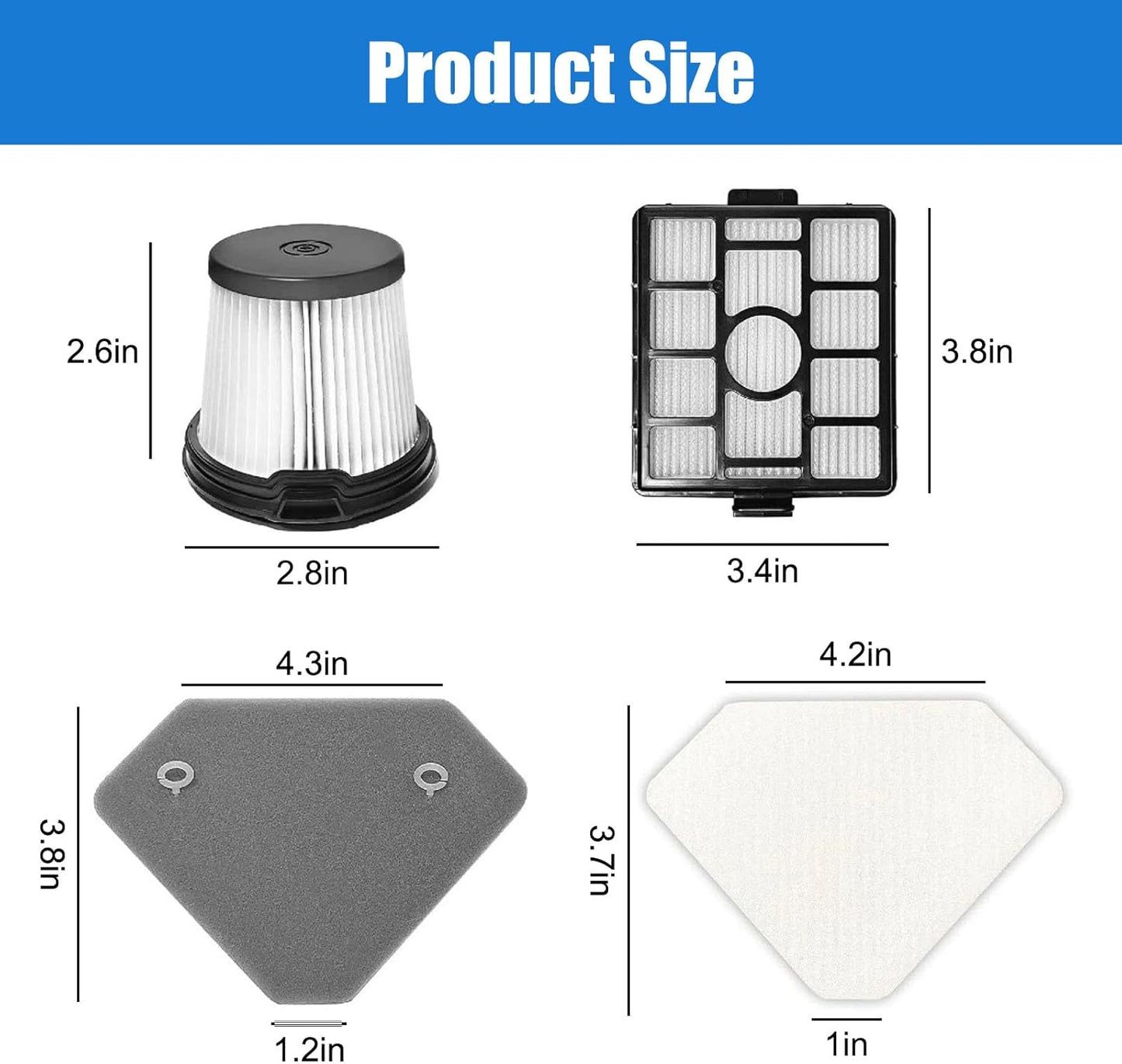 2 Filtros HEPA Repuesto para Aspiradora Shark BU3521