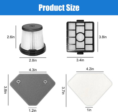 2 Filtros HEPA Repuesto para Aspiradora Shark BU3521