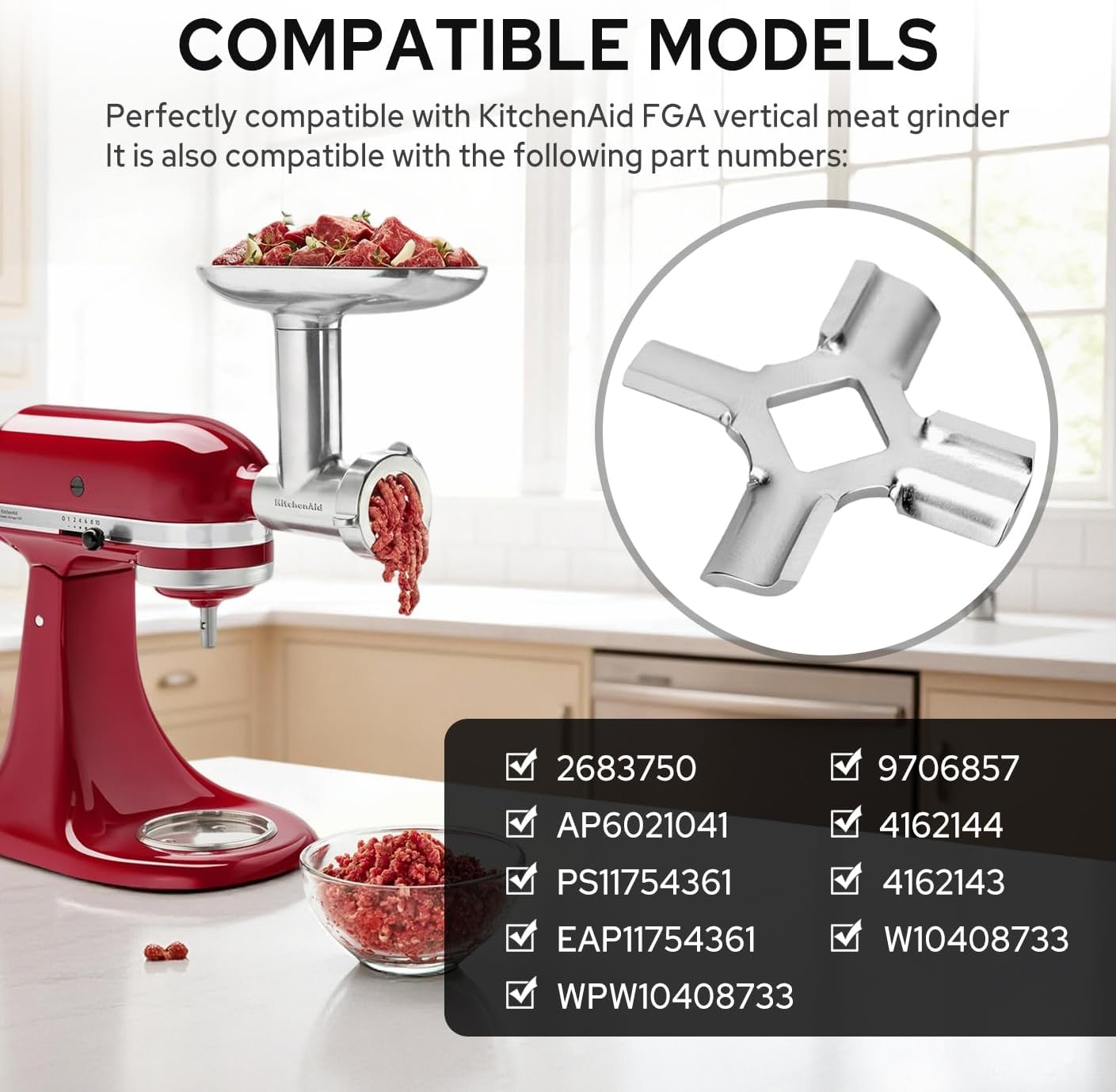Repuesto hoja molinillo metal para Whirlpool KitchenAid