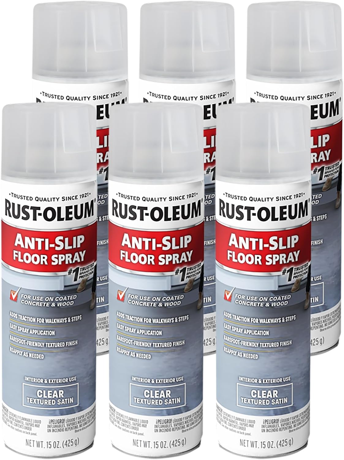 Spray antideslizante para pisos texturizado 15oz 6 Pzas