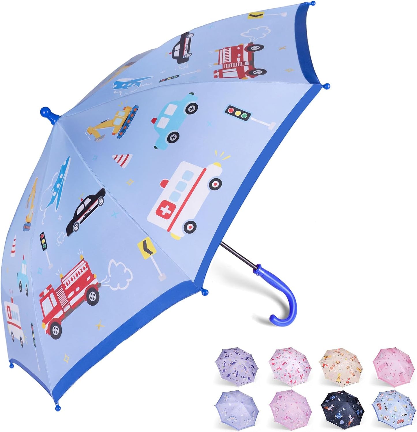 Paraguas niños 3-10 años arco 35pulg resistente viento UV
