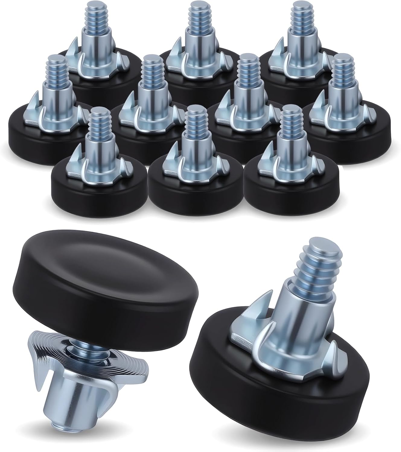 Patas niveladoras rosca 1/4 pulg ajustables 12pulg con tuercas T