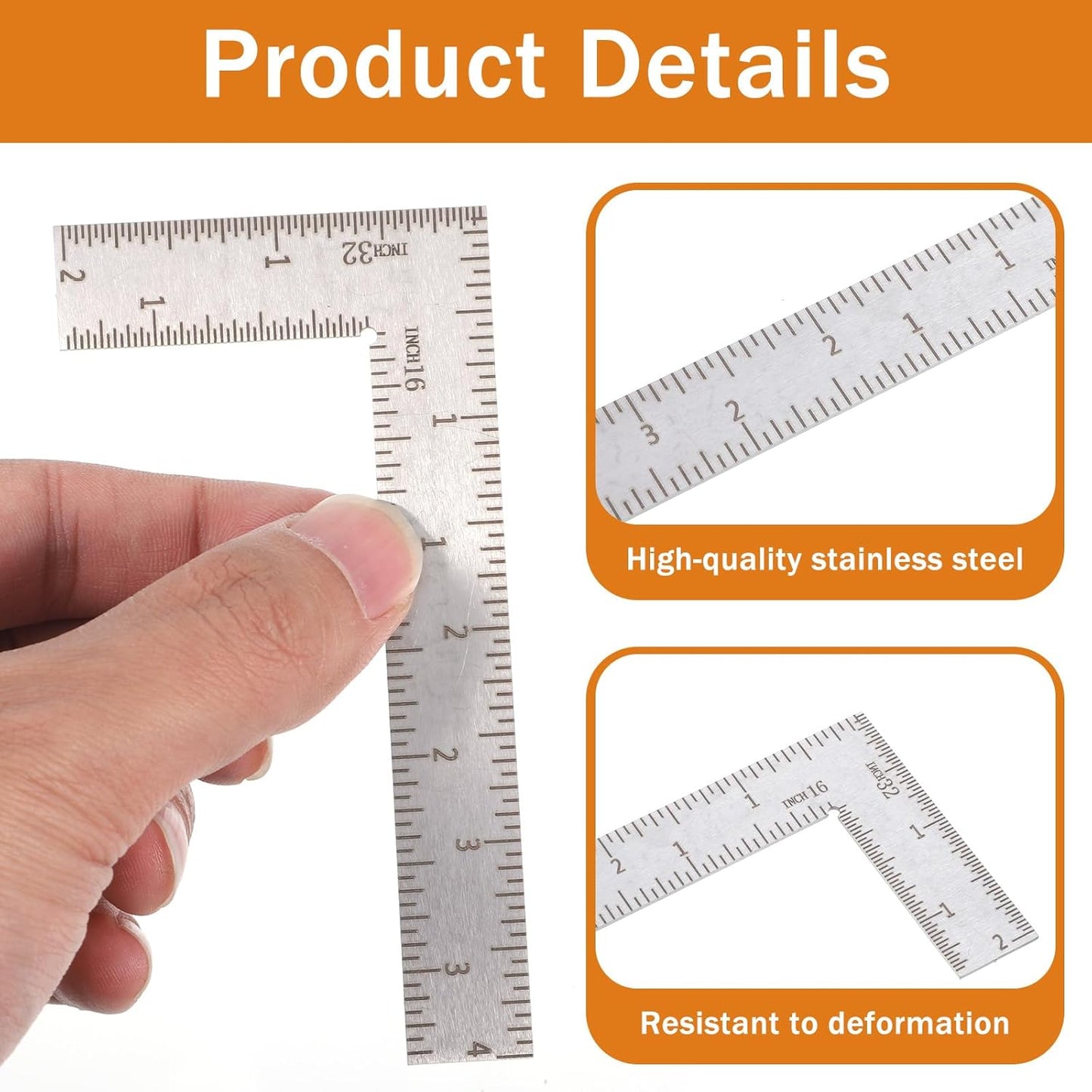 Regla cuadrada acero inox 2x4 pulg